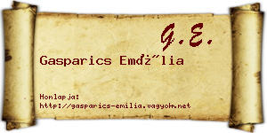 Gasparics Emília névjegykártya